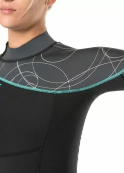 Bare 3/2mm Elate Womens Steamer -Wetsuit Shop 002490GRY 0302Close