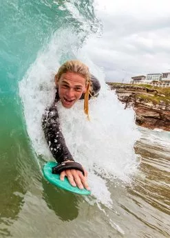 WAW Handplanes WAW BadFish Body Surfing Handplane - Recycled Plastics -Wetsuit Shop 02 BAD AQUA4