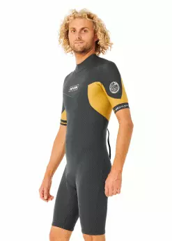 Rip Curl Mens Dawn Patrol 2mm Short Sleeve Back Zip Spring Suit