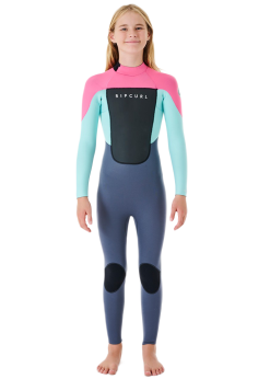 Rip Curl Girls Omega 3/2mm GB Back Zip Steamer Wetsuit