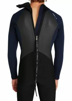 ONeill Mens 3/2mm Defender Back Zip Steamer Wetsuit 11 ONeill Mens 3/2mm Defender Back Zip Steamer Wetsuit -Wetsuit Shop 94501 BK1 Mens 32mm Defender Back Zip Steamer unzipped