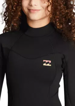 Billabong Teen Girls Synergy 3/2mm Back Zip Steamer Wetsuit -Wetsuit Shop ABGW100106 KYH6 billabong teen girls synergy 3 2mm back zip steamer wetsuit 4
