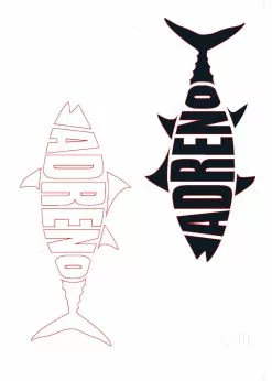 Adreno Tuna Transfer Sticker Sheet - Black/White