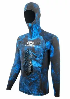 Aropec Azul 1mm Spearfishing Hooded Rash Guard