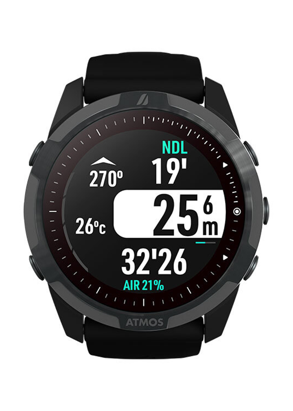 Atmos Mission Two Dive Computer All Black 3 Atmos Mission Two Dive Computer All Black