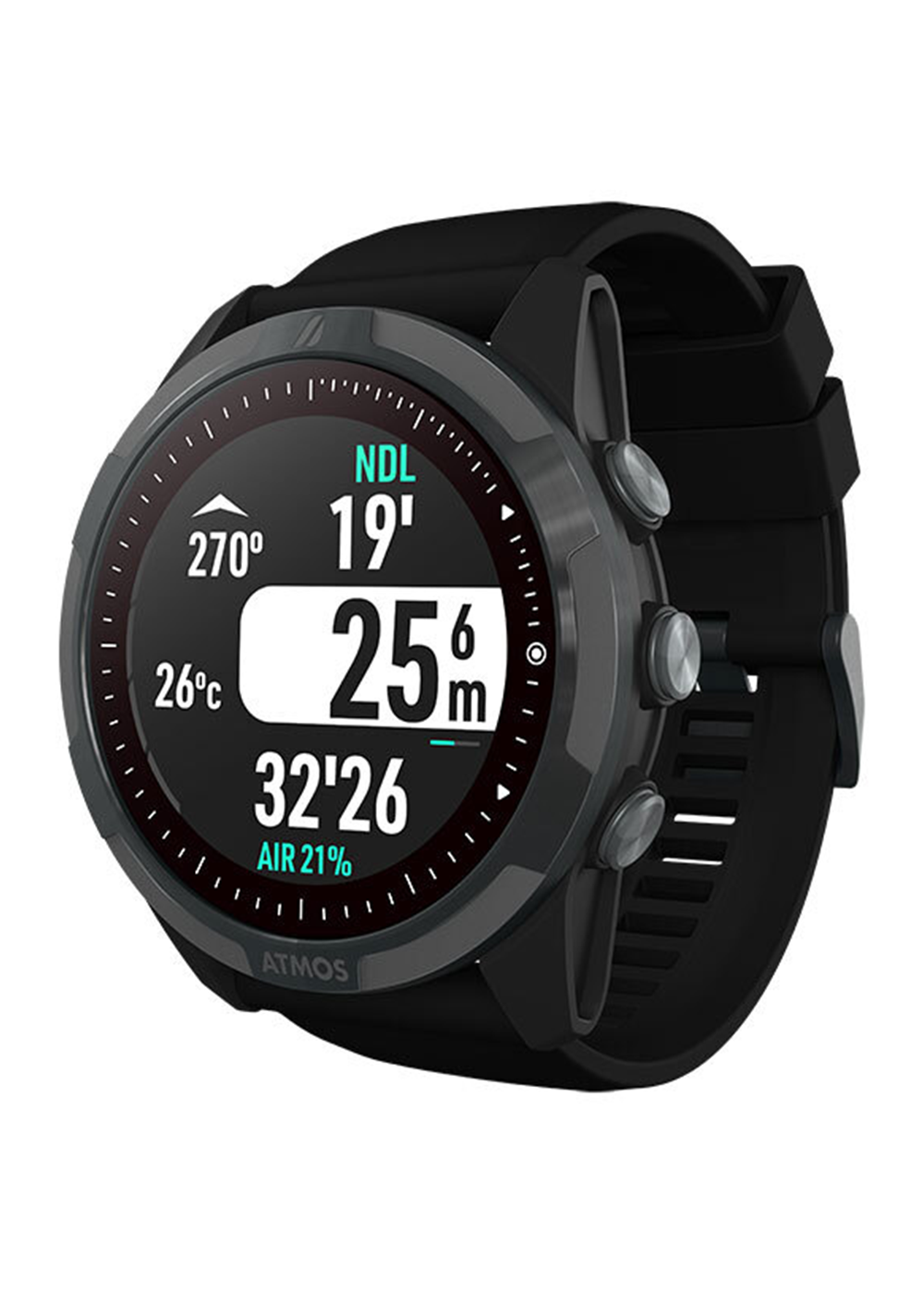 Atmos Mission Two Dive Computer All Black 4 Atmos Mission Two Dive Computer All Black - Image 2