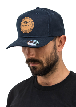 Adreno Bonza Snapback Cap - Leather Tuna Badge -Wetsuit Shop BON 02 A06 BL BONZA SNAPBACK