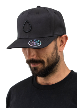 Salt Snapback Cap - Embroidered Salt Drop -Wetsuit Shop BON 03 C11 BK Salt Snapback