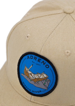 Adreno Bonza Snapback Cap - Woven Shipwreck Badge -Wetsuit Shop BON 11 B23 BE Bonza Snapback6