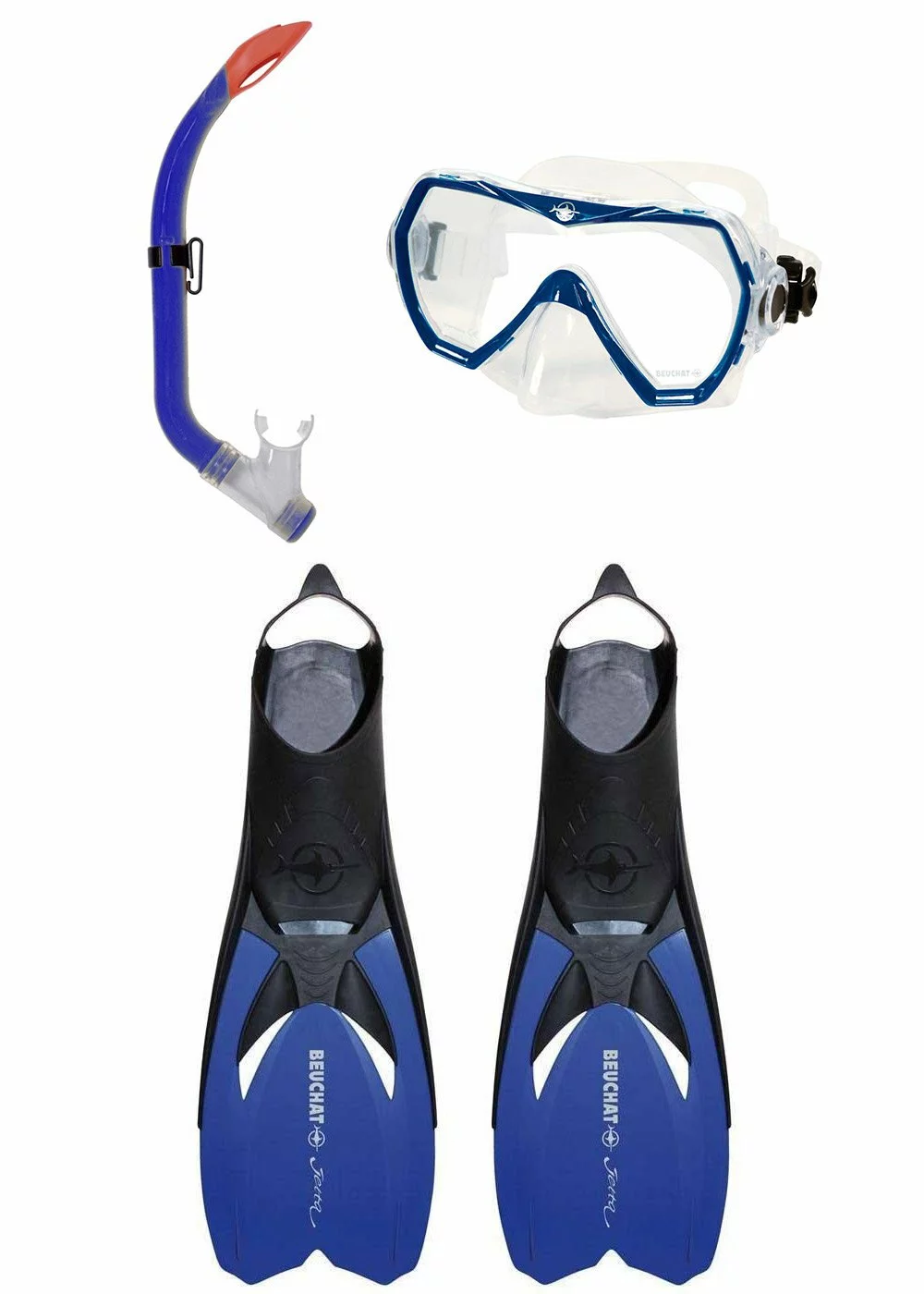 Beuchat Blue Jetta Snorkelling Set 3 Beuchat Blue Jetta Snorkelling Set
