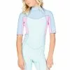Billabong Girls Synergy 2/2mm Back Zip Short Sleeve Spring Suit -Wetsuit Shop BillabongGirlsSynergy2mmBackZipShortSleeveSpringSuit