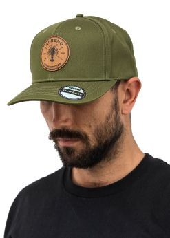 Adreno Bonza Snapback Cap - Leather Cray Badge 12 Adreno Bonza Snapback Cap - Leather Cray Badge -Wetsuit Shop Bon 02 A05 GN Bonza Snapback