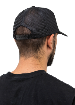 DiveR Snapback Trucker Cap - Woven Mermaid Badge -Wetsuit Shop COB 1004 B17 BK DiverR Trucker