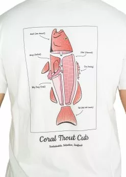 Adreno Cook Your Catch T-Shirt - Coral Trout -Wetsuit Shop COOKYOURCATCH TEE AD AT 003 WH L 5