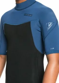 Quiksilver Boys 2/2mm Sessions Short Sleeve Back Zip Spring Suit -Wetsuit Shop EQBW503018 XKKB close