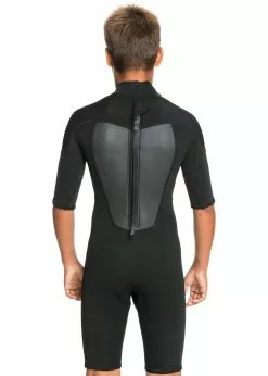 Quiksilver Boys 2/2mm Prologue Back Zip Short Sleeve Spring Suit -Wetsuit Shop EQBW503019 KVD0 back