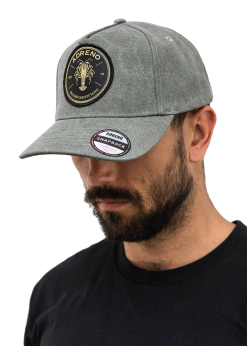 Adreno Neilsen Snapback Cap - Woven Cray Badge -Wetsuit Shop NEI 01 B05 GY Neilsen Snapback