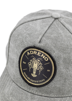 Adreno Neilsen Snapback Cap - Woven Cray Badge -Wetsuit Shop NEI 01 B05 GY Neilsen Snapback4