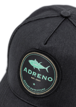 Adreno Neilsen Snapback Cap - Woven Tuna Badge 12 Adreno Neilsen Snapback Cap - Woven Tuna Badge -Wetsuit Shop NEI 01 B06 BK Neilsen Snapback6