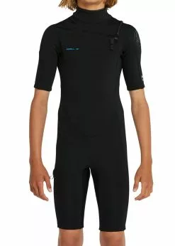ONeill O'Neill Boys Defender 2mm Chest Zip Short Sleeve Spring Suit