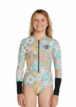 ONeill O'Neill Girls Bahia Front Zip Long Sleeve Surfsuit