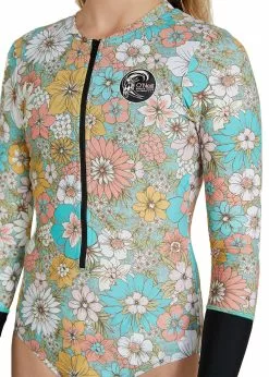 ONeill O'Neill Girls Bahia Front Zip Long Sleeve Surfsuit -Wetsuit Shop ONeill Girls Bahia Front Zip Long Sleeve Surfsuit 4
