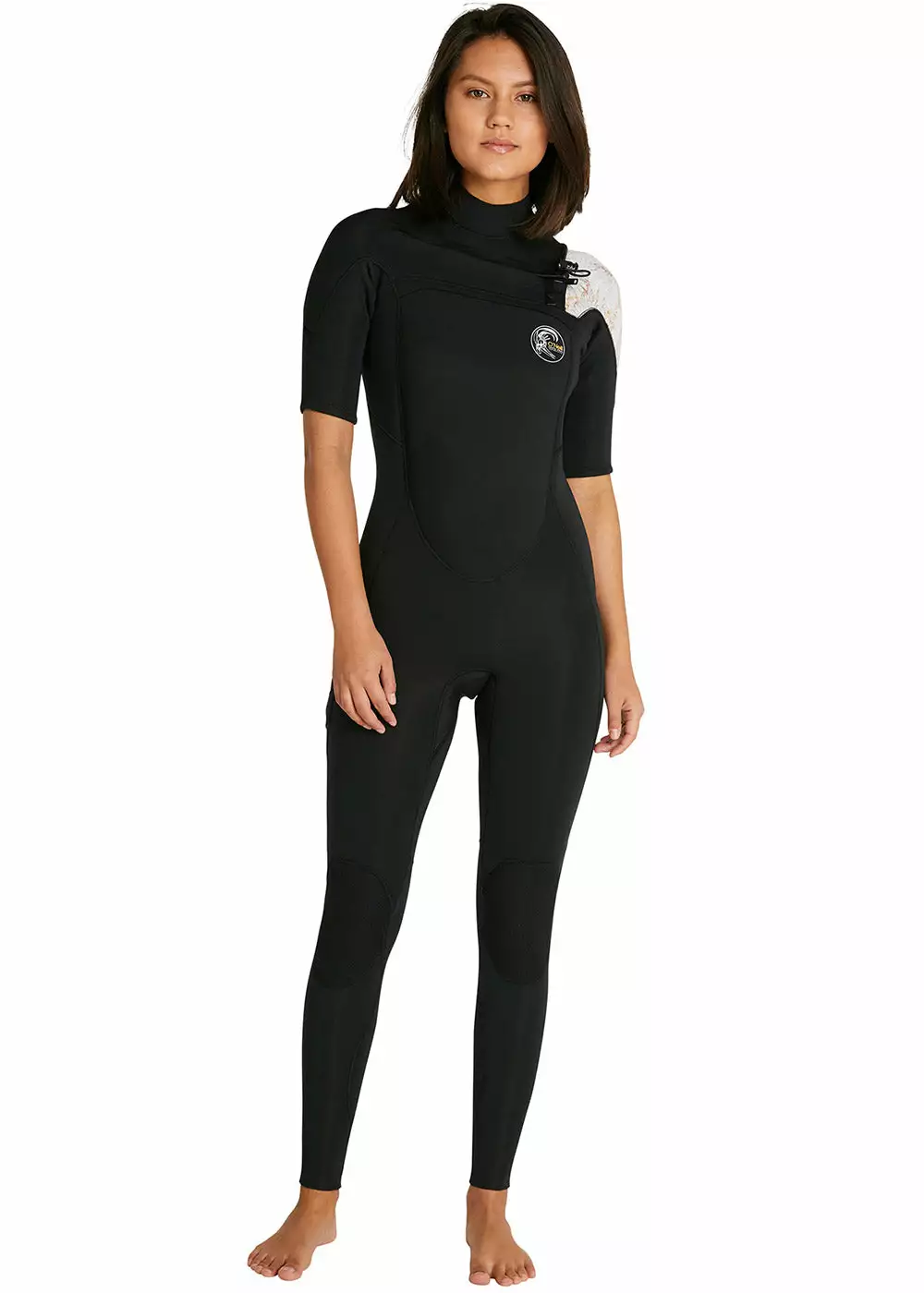 ONeill O'Neill Womens Bahia 2mm Chest Zip Short Sleeve Steamer - Image 3