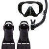 Apeks Mask - Snorkel - Fin Pack - Black -Wetsuit Shop PACK 0009 1