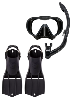 Apeks Mask - Snorkel - Fin Pack - Black