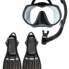 Adreno Manta Mask - Snorkel - Fin Pack Black