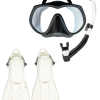 Adreno Manta Mask - Snorkel - Fin Pack White 2 Adreno Manta Mask - Snorkel - Fin Pack White -Wetsuit Shop PACK 0013 1