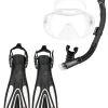 Adreno Moray Mask - Snorkel - Fin Pack Black And Clear 1 Adreno Moray Mask - Snorkel - Fin Pack Black And Clear -Wetsuit Shop PACK 0015 1