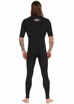 Quiksilver Mens 2/2mm Capsule Sessions Short Sleeve Chest Zip Steamer Wetsuit -Wetsuit Shop Quiksilver Mens 2 2mm Capsule Sessions Short Sleeve Chest Zip Steamer Wetsuit 3