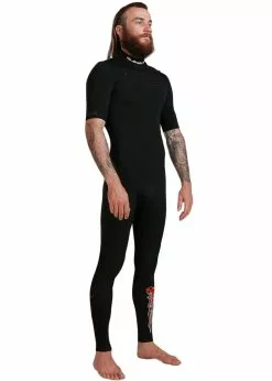 Quiksilver Mens 2/2mm Capsule Sessions Short Sleeve Chest Zip Steamer Wetsuit -Wetsuit Shop Quiksilver Mens 2 2mm Capsule Sessions Short Sleeve Chest Zip Steamer Wetsuit 5