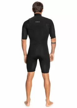 Quiksilver Mens 2/2mm Sessions Short Sleeve Chest Zip Springsuit -Wetsuit Shop Quiksilver Mens 2.2 Session Short Sleeve Chest Zip Springie 2