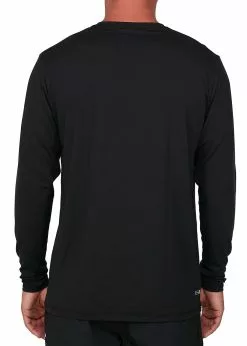 Quiksilver Mens Solid Streak Long Sleeve Rash Guard -Wetsuit Shop Quiksilver Mens Solid Streak Long Sleeve Rash Guard Black 2