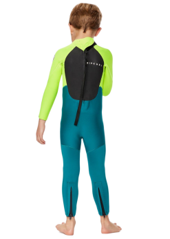 Rip Curl Groms Omega 3/2mm Back Zip Steamer Wetsuit -Wetsuit Shop Rip Curl Groms Omega 3 2mm Back Zip Steamer Wetsuit GRN 4