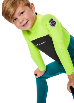 Rip Curl Groms Omega 3/2mm Back Zip Steamer Wetsuit -Wetsuit Shop Rip Curl Groms Omega 3 2mm Back Zip Steamer Wetsuit GRN 5