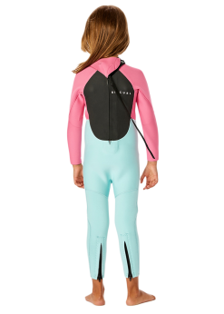 Rip Curl Groms Omega 3/2mm Back Zip Steamer Wetsuit -Wetsuit Shop Rip Curl Groms Omega 3 2mm Back Zip Steamer Wetsuit PNK 3