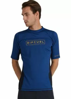 Rip Curl Mens Drive Relaxed Short Sleeve Rash Guard