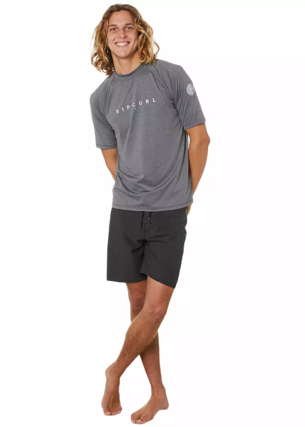 Rip Curl Mens Shockwaves Short Sleeve UV Rash Guard 7 Rip Curl Mens Shockwaves Short Sleeve UV Rash Guard - Image 5