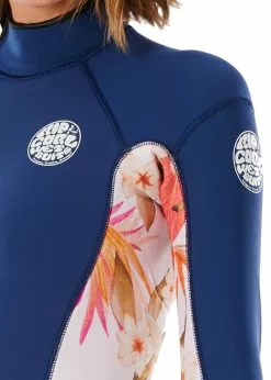 Rip Curl Womens Dawn Patrol 3/2mm Back Zip Steamer Wetsuit -Wetsuit Shop Rip Curl Womens Dawn Patrol 32mm Chest Zip Steamer Wetsuit 5