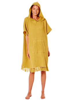 Rip Curl Womens Stonewash Hooded Towel -Wetsuit Shop Rip Curl Womens Stonewash Hooded Towel Gold 4