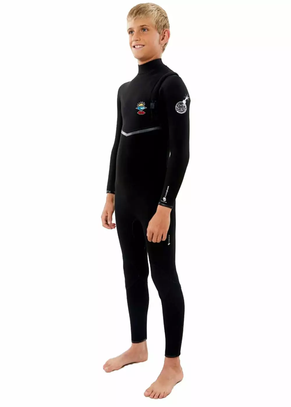 Rip Curl Youth Flashbomb 3/2mm Chest Zip Steamer Wetsuit 4 Rip Curl Youth Flashbomb 3/2mm Chest Zip Steamer Wetsuit - Image 2