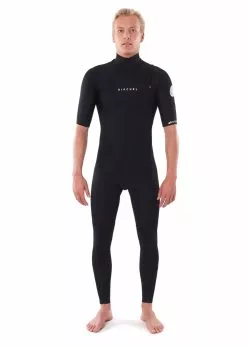 Rip Curl Mens Dawn Patrol 2/2mm Chest Zip Short Sleeve Steamer Wetsuit