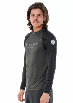 Rip Curl Mens Shockwaves Long Sleeve Rash Guard