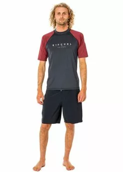 Rip Curl Mens Shockwaves Short Sleeve Uv Rash Guard -Wetsuit Shop RipCurlMensShockwavesShortSleeveUvRashGuard 4