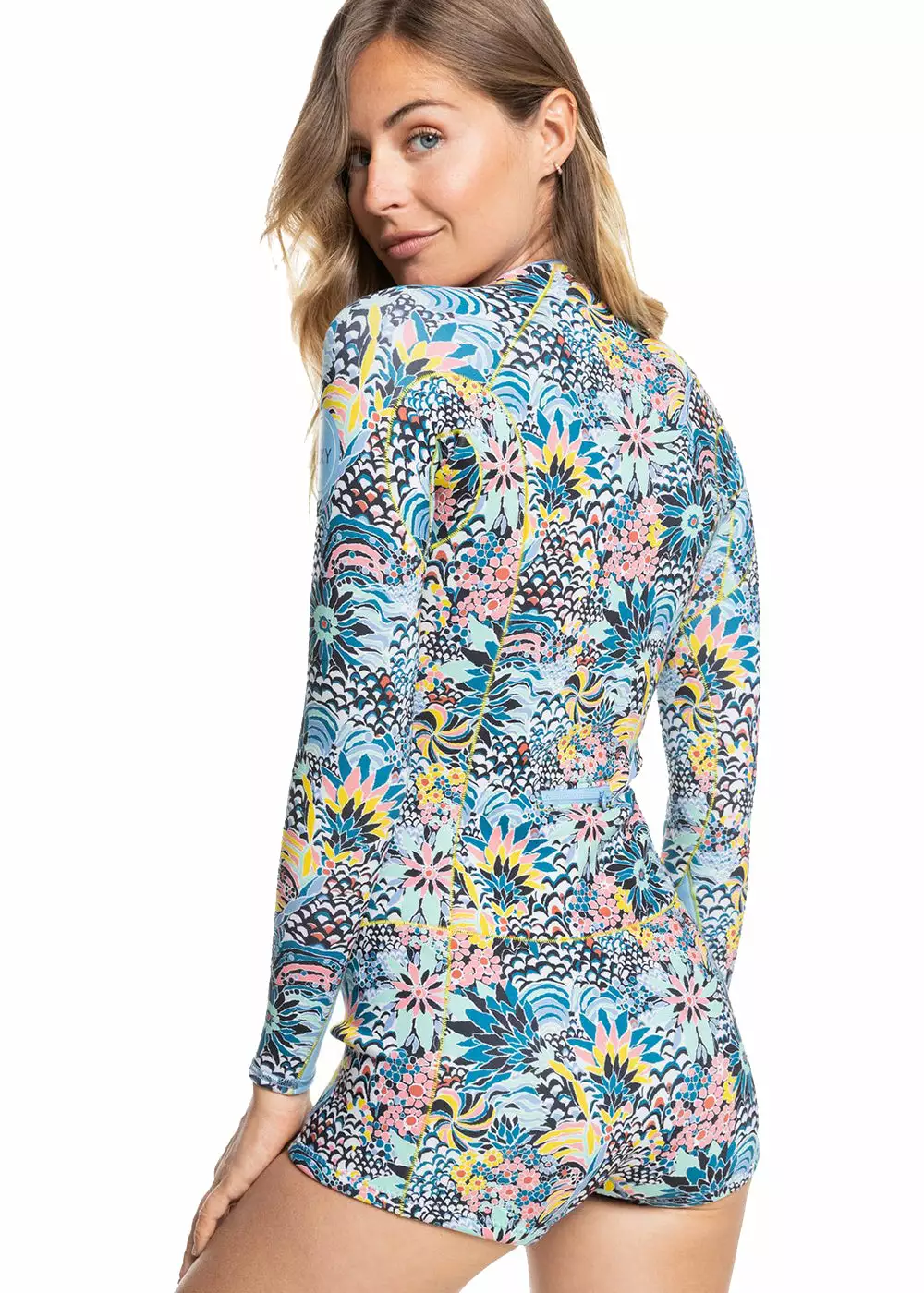 Roxy Womens 1.5mm Marine Bloom Q-Lock Front Zip Long Sleeve Spring Suit 5 Roxy Womens 1.5mm Marine Bloom Q-Lock Front Zip Long Sleeve Spring Suit - Image 3