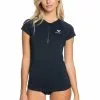 Roxy Womens Essentials Cap Sleeve Front Zip Rash Guard 2 Roxy Womens Essentials Cap Sleeve Front Zip Rash Guard -Wetsuit Shop Roxy Womens Essentials Cap Sleeve Front Zip Rash Guard