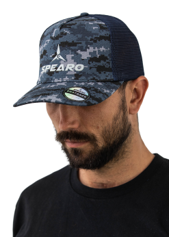 Spearo Snapback Trucker Cap - Raised Spearo Logo -Wetsuit Shop SLA 0704 F13 CA Spearo Trucker2